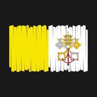 vector de pincel de bandera del vaticano