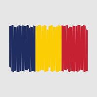 Chad Flag Brush Vector