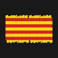 Catalonia Flag Brush Vector