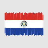 vector de pincel de bandera de paraguay