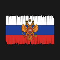 vector de pincel de bandera de rusia