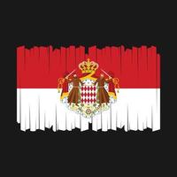 Monaco Flag Brush Vector