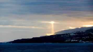 Sunset over the sea photo