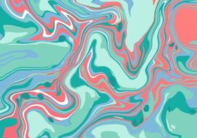 Epoxy or marble slab. Liquid marble slice in green-pink color palette for for cover designs, case, wrapping paper, greeting cards. Abstract vector contemporary background with trendy print.