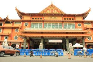 Medan, Indonesia - June 17 2022. Buddhist temple in the city of Cemara Asri in Indonesia. photo