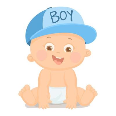 Greeting card it's a boy with cute baby boy