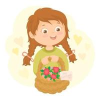 Happy Mother's Day Greeting Card.  Happy children celebrating the mother's day. vector