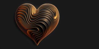 black and gold heart shape. . photo