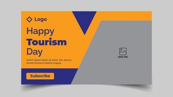 Travel or Torusim video thumbnail Design or web banner design vector