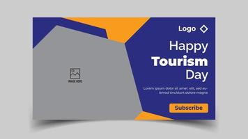 Travel or Torusim video thumbnail Design or web banner design vector