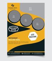 Restaurant menu Flyer Template vector