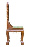 antique wood chair isolated on white with clipping path photo