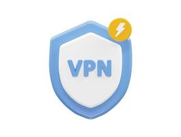 Vpn vector icon 3d rendering illustration