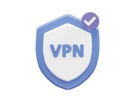 Vpn vector icon 3d rendering illustration