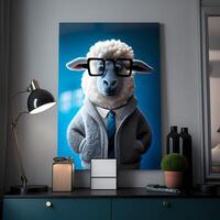 sheep businessman illustration photo