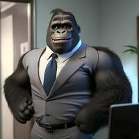 gorilla businessman illustration photo