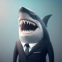 shark businessman illustration photo