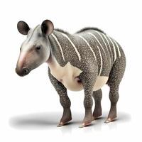 tapir illustration activity on white background photo