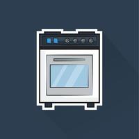 Illustration of Stove in Flat Design vector