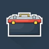 Illustration of Tool Box in Flat Design vector