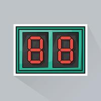 Illustration of Scoreboard in Flat Design vector