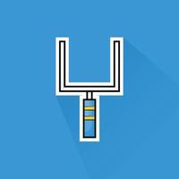 Illustration oF Uprights in Flat Design vector