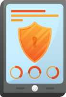 Digital data protection design element icon. Cyber security illustration. Cloud computing network safety concept png