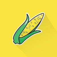 Illustration of Corn in Flat Design vector