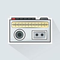 Illustration of Radio in Flat Design vector