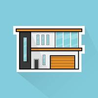 Illustration of Modern House 2 in Flat Design vector