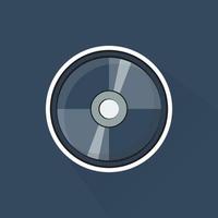 Illustration of Compact Disk in Flat Design vector