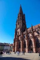 Freiburg, BW, Germany, 2022 - Minster view from side entrance to the tower photo