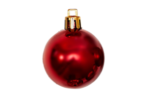 Red christmas ball decoration isolated on a transparent background png