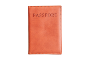 Brown passport isolated on a transparent background png