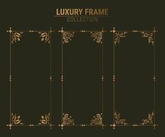 Luxury vintage ornamental frame collection vector