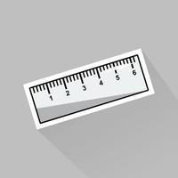 Illustration of Ruler in Flat Design vector