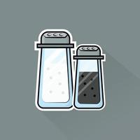 Illustration of Salt and Pepper in Flat Design vector