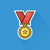 Illustration of Medal in Flat Design vector