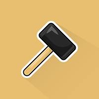 Illustration of Mallet in Flat Design vector