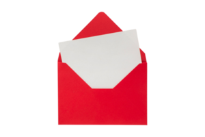 rouge enveloppe isolé sur une transparent Contexte png