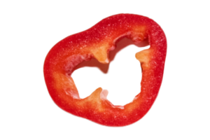 Slice of paprika isolated on a transparent background png