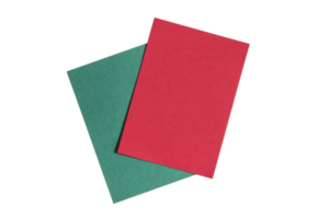 Red and green paper isolated on a transparent background png