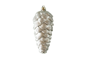 Silver pine cone isolated on a transparent background png