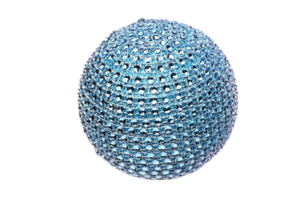 Blue christmas ball isolated on a transparent background png