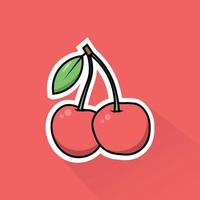 Illustration of Cherry in Flat Design vector