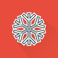 Illustration of Snowflake in Flat Design vector