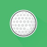 ilustración de golf pelota en plano diseño vector