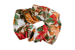 Tropical cotton scrunchy isolated on a transparent background png