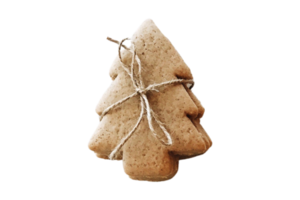 Brown christmas cookies isolated on a transparent background png