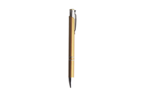 dorado bolígrafo bolígrafo aislado en un transparente antecedentes png